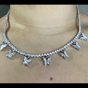 Beautiful butterfly tennis chain